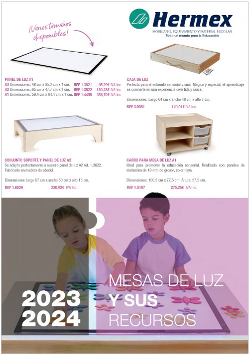 CATÁLOGO MESAS DE LUZ Y SUS RECURSOS 2024