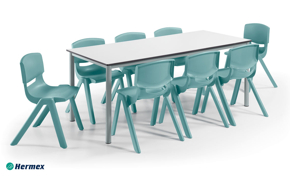 Aulas de primaria - Conjunto mesa HPremium y sillas