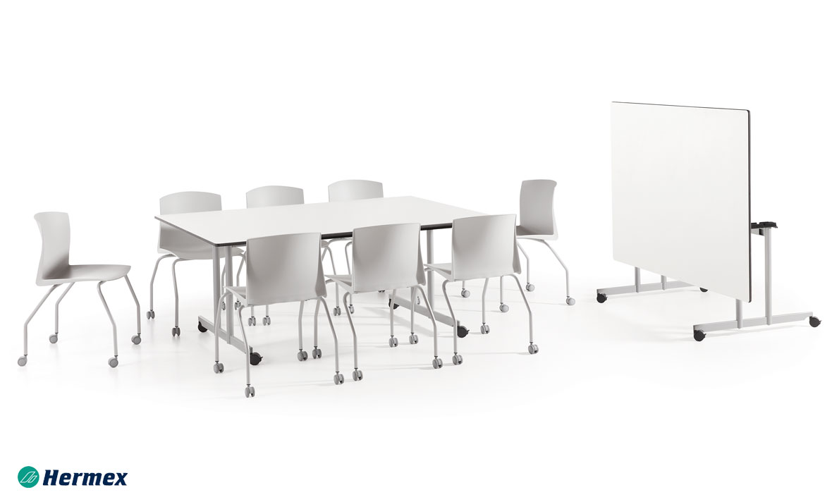 Aulas de primaria - Mesas abatibles + sillas Nordic