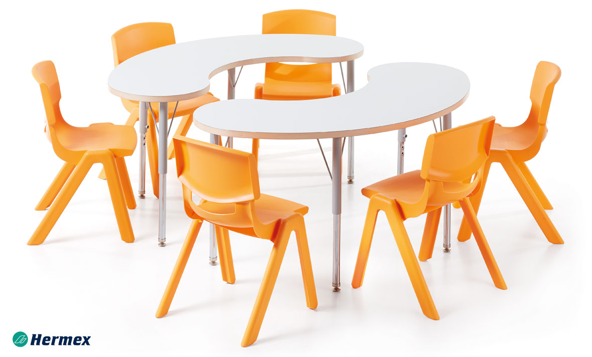 Aulas de primaria - Conjunto mesas Up y sillas funny