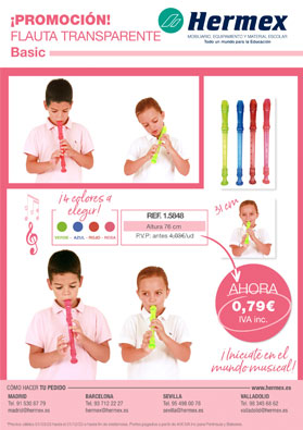 Flautas transparente colores